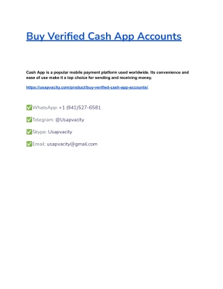 Buy Verified Cash App Accounts