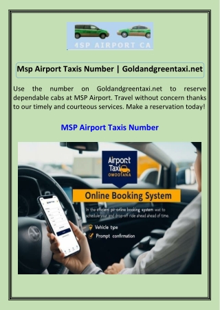 Msp Airport Taxis Number Goldandgreentaxi.net
