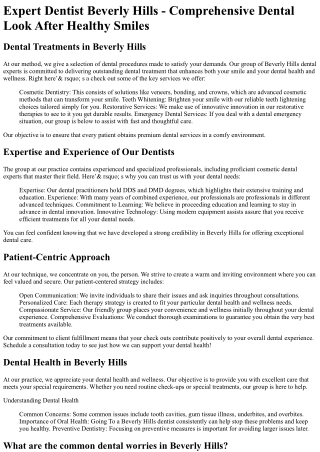 Dental Group of Beverly Hills