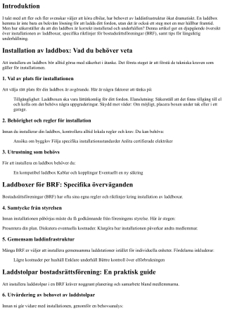 Säkerhet Först: Att Installera och Underhålla Din Hemladdbox Korrekt