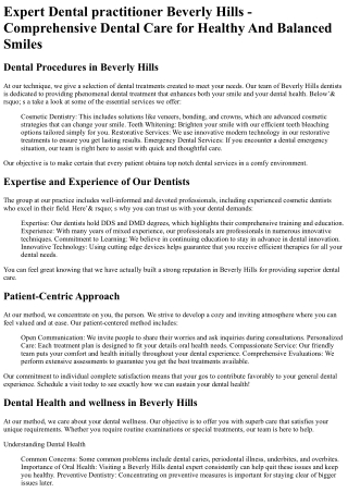 Dental Group of Beverly Hills