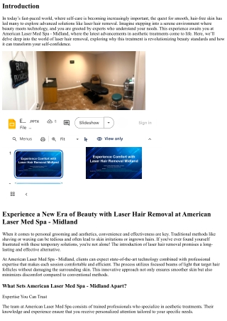 Experience a New Era of Beauty with Laser Hair Removal at American Laser Med Spa