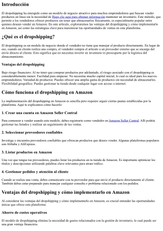 Ventajas del dropshipping y cómo implementarlo en Amazon