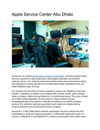 Apple Service Center Abu Dhabi