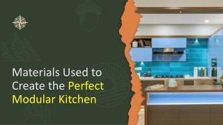 Materials Used to Create the Perfect Modular Kitchen
