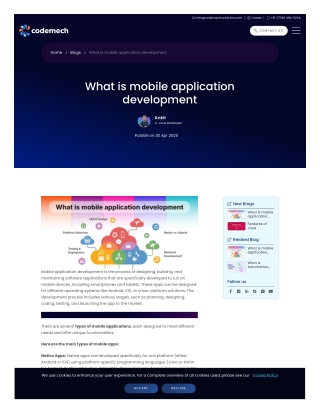 What is mobile application development