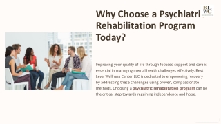 Why Choose Psychiatric Rehabilitation Program Today
