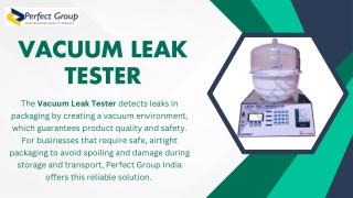Vacuum Leak Tester