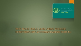 Why Dunstable Landlords Choose Bedfordshire Accommodation Bureau