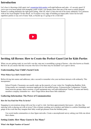 Inviting All Heroes: How to Create the Perfect Guest List for Kids Parties