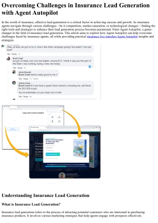 Overcoming Challenges in Insurance Lead Generation with Agent Autopilot