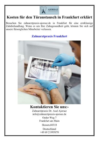 Kosten für den Türaustausch in Frankfurt erklärt