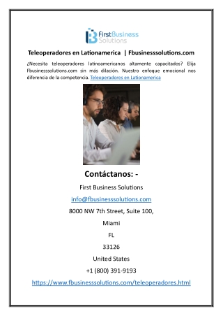 Teleoperadores en Lationamerica