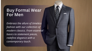 Buy Formal Wear For Men