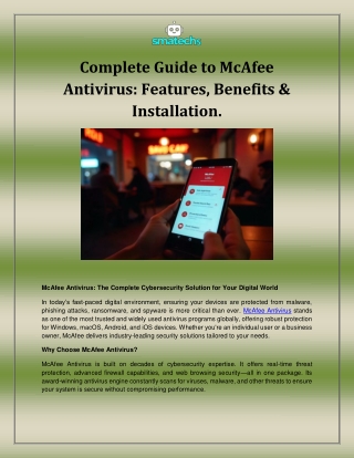 Complete Guide to McAfee Antivirus: Features, Benefits & Installation.
