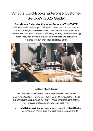 How to Reach QuickBooks Enterprise Customer Support (Step-by-Step Guide)