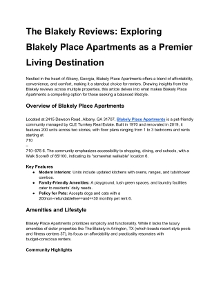 The Blakely Reviews_ Exploring Blakely Place Apartments as a Premier Living Destination