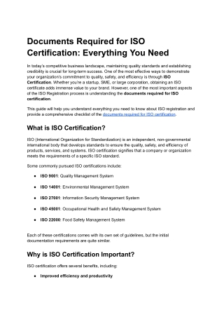 Documents Required for ISO Certification_ Everything You Need