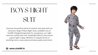 Stylish Boys Night Suit Collection | Club96
