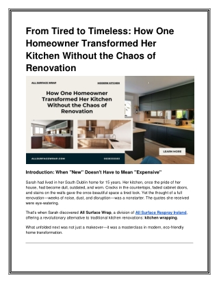 From Tired to Timeless_ How One Homeowner Transformed Her Kitchen Without the Chaos of Renovation