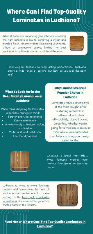 Where Can I Find Top-Quality Laminates in Ludhiana