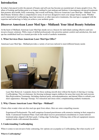 Discover American Laser Med Spa - Midland: Your Ideal Beauty Solution