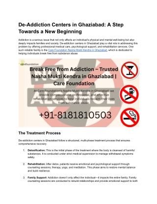 De-Addiction Centers in Ghaziabad
