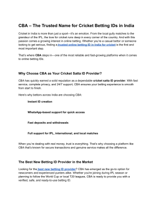 CBA – The Trusted Name for Cricket Betting IDs in India (1)