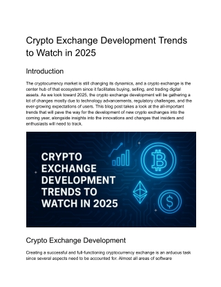 Crypto Exchange Development Trends to Watch in 2025