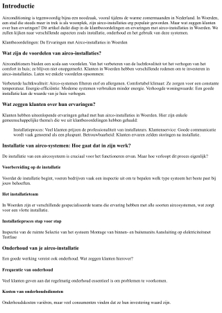 Klantbeoordelingen: De Ervaringen met Airco-installaties in Woerden