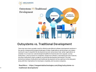 Outsystems vs. Traditional Development