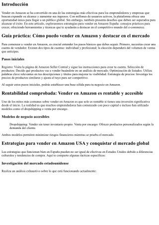 Estrategias para vender en Amazon España: Consejos prácticos para crecer