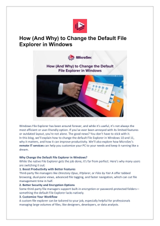 How (And Why) to Change the Default File Explorer in Windows