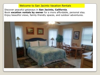 San Jacinto Vacation Rentals by Owner Affordable Mountain