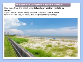 Galveston Vacation Rentals by Owner Beachfront Homes