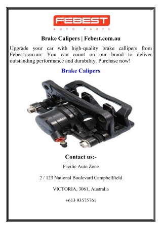 Brake Calipers  Febest.com.au