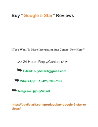 Where can I Buy Google 5 Star Reviews?