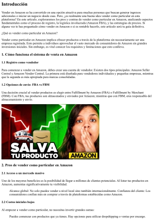 Vender como particular en Amazon: Pros y contras