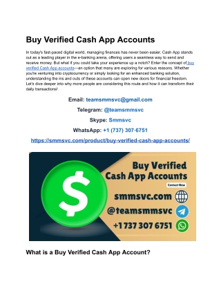 Top 1.1 Places to Buy Verified Cash App Accounts Online