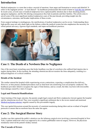 Unveiling the Truth: The Most Shocking Medical Malpractice Cases of the Decade