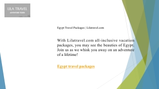 Egypt Travel Packages  Lilatravel.com