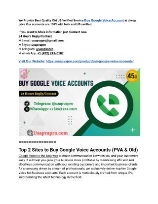 Top 5 Trustable Marketplace to Buy Google Voice Accounts