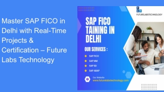 Master SAP FICO in Delhi with Real-Time Projects & Certification