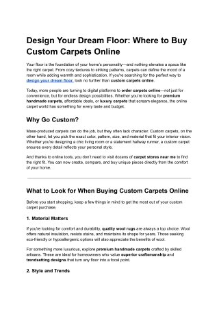 Design Your Dream Floor_ Where to Buy Custom Carpets Online