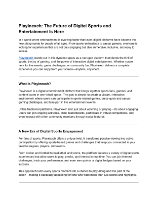 Discover a Smarter Way to Play Online with Playinexch