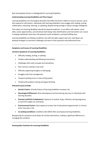 Best Homeopathy Doctors in Nallagandla for Learning Disabilities (2)