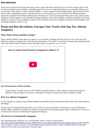 Drum and Bass Revolution: Energize Your Tracks with Top-Tier Ableton Templates