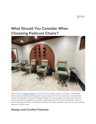 What Should You Consider When Choosing Pedicure Chairs_