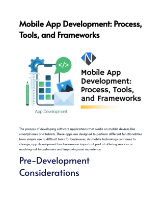Mobile App Development_ Process, Tools, and Frameworks