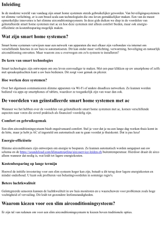De voordelen van geïnstalleerde smart home systemen met ac